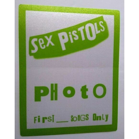 Sex Pistols Punk Rock Music Backstage Pass Original 1996 Reunion Concert Green - Picture 4 of 7